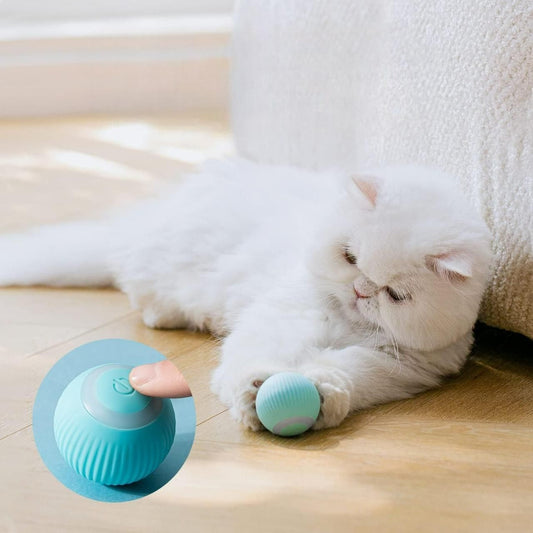 Cat Toy Ball, Interactive Cat Toy Rechargeable,Rotating Ball with LED